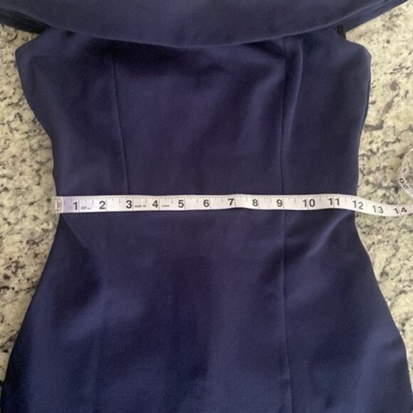 Lulu’s Way Of Love Navy Blue Off-the-Shoulder Bodycon Dress OO9 - Picture 11 of 12